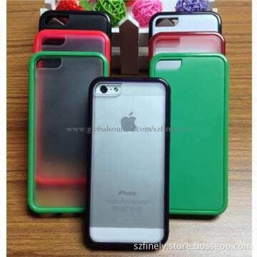 PC + TPU Case for iPhone 5C, Double Injection, with Anti-slip Grain, Fashionable and Novelty